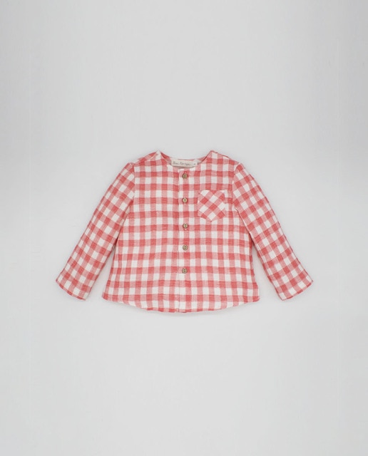 Imagen 0 de Camisa cuadro vichy coral