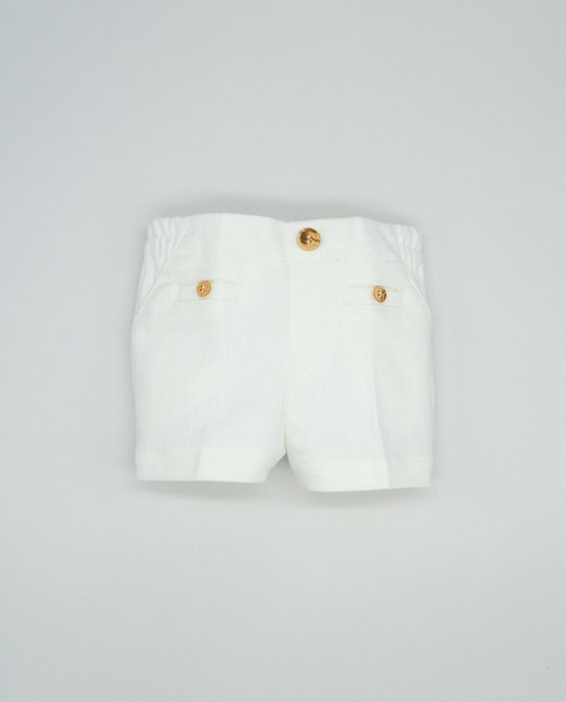 Imagen 0 de Bermuda lino elástico blanca