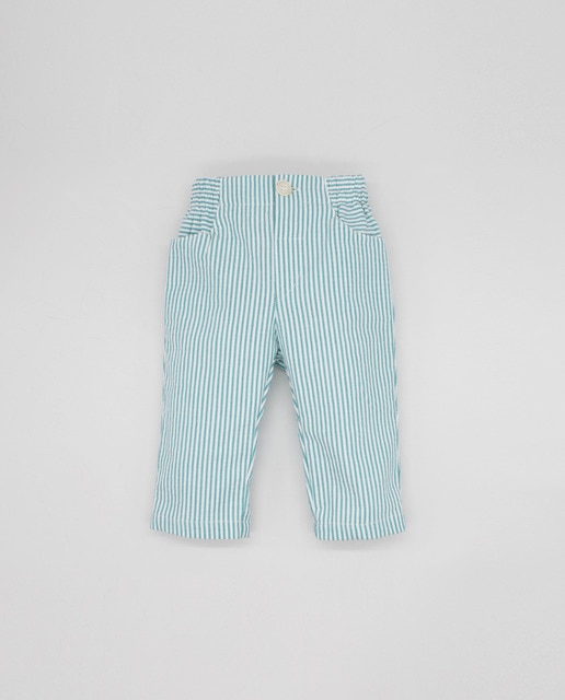 Imagen 0 de Pantalón rayas seersucker verde