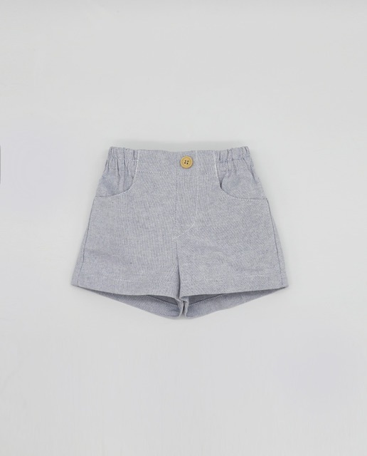 Imagen 0 de Bermuda loneta textura azul