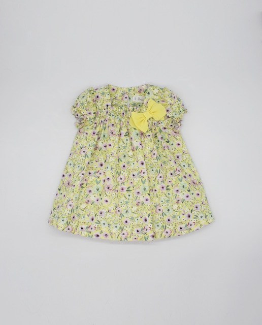 Imagen 0 de Vestido amapolas amarillas y lacito