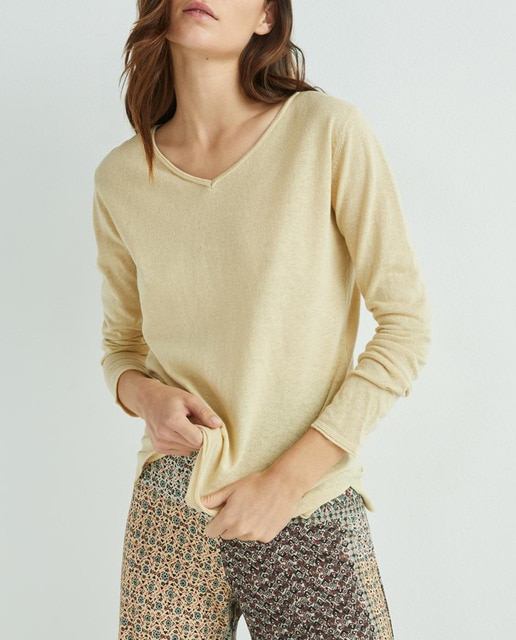 Imagen 0 de Jersey manga larga y escote pico