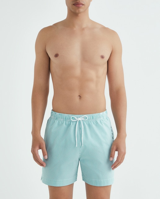 Imagen 0 de Bañador tipo bóxer con estampado de rayas verticales