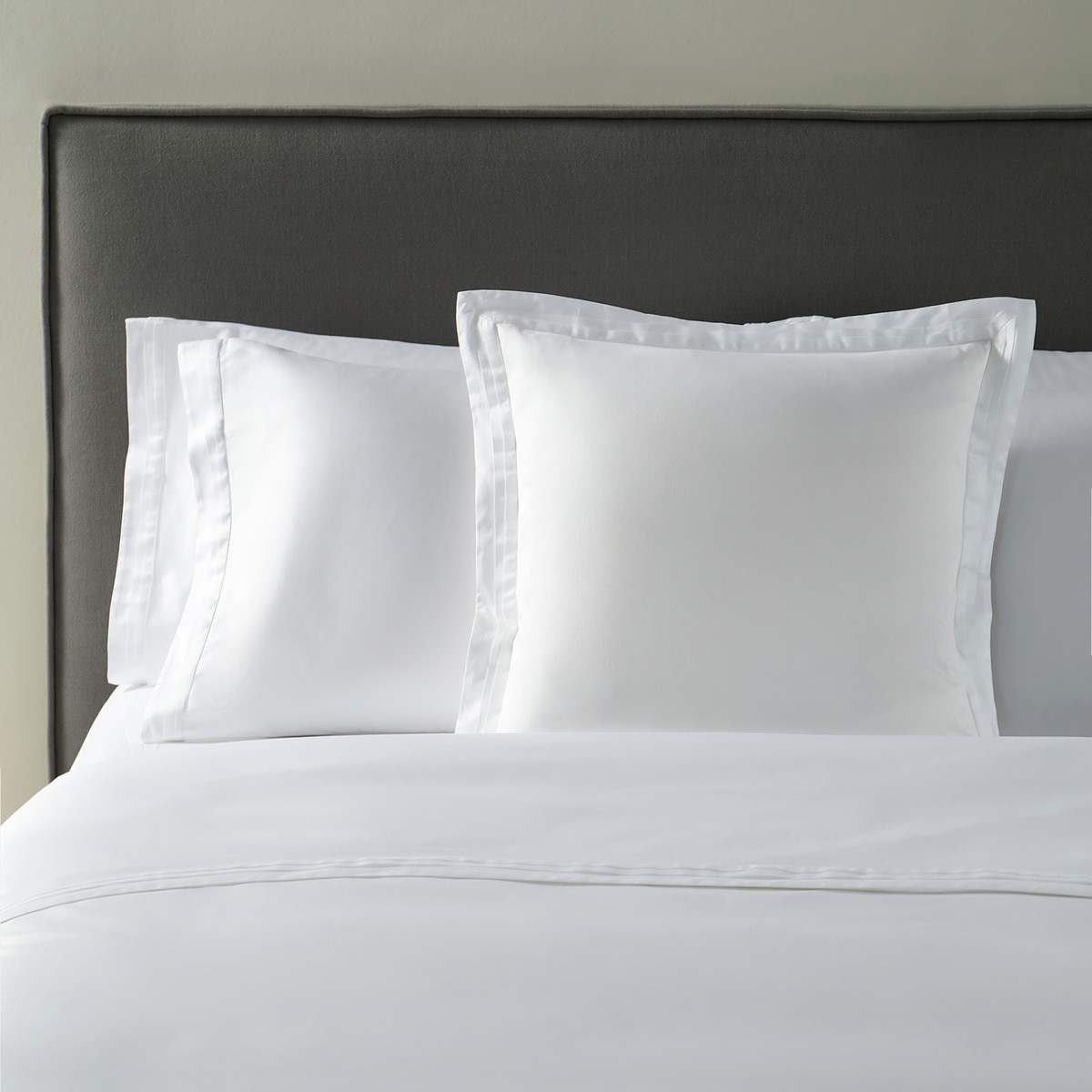 Juego de sábanas satén algodón egipcio 600 hilos Milan El Corte Inglés Blanco-5