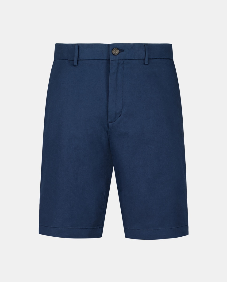 Bermudas Básicas sem Pregas Azul-marinho-4