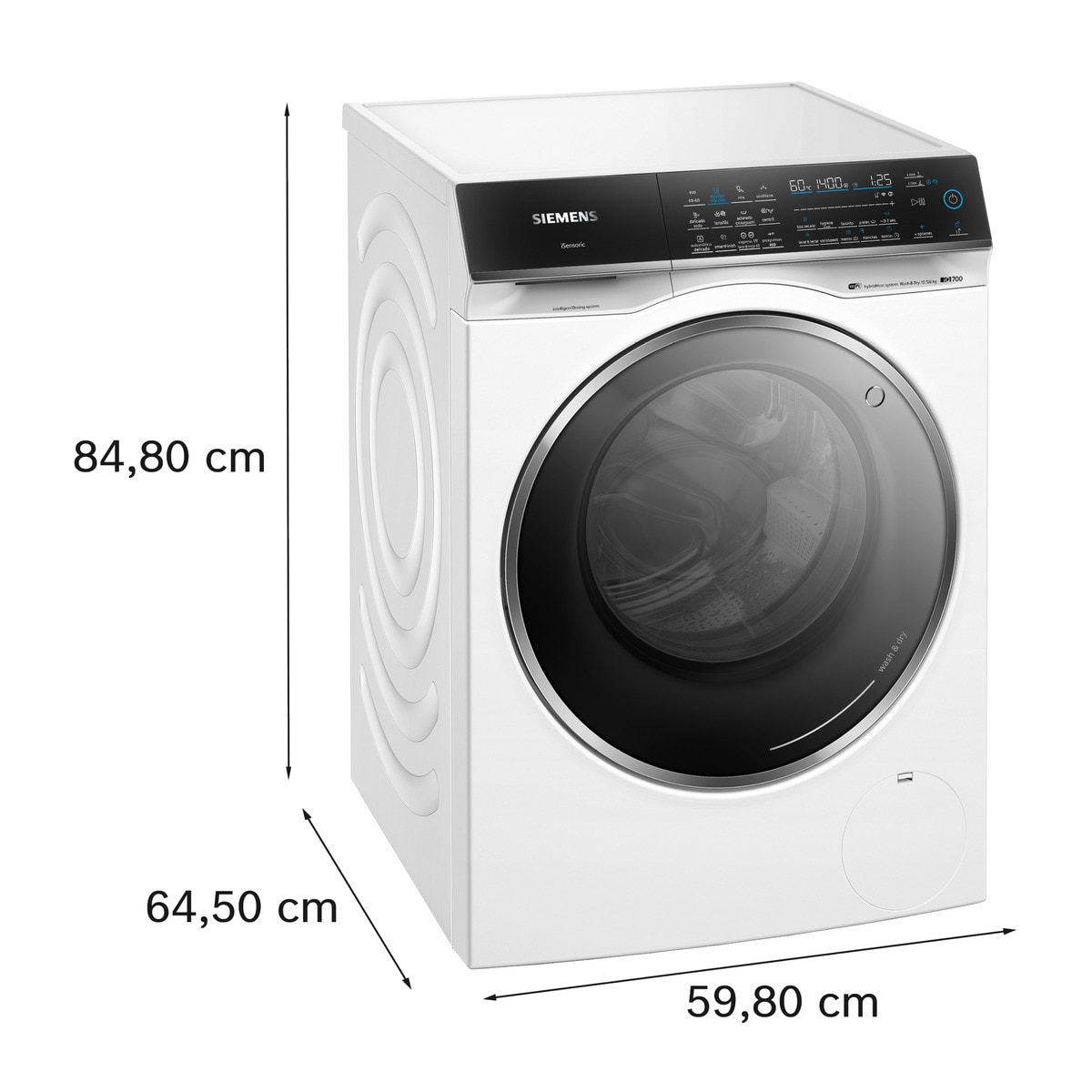 Lavadora secadora Siemens 10,5 kg / 1.400 rpm, i-Dos - WN54C2A0ES Blanco-2