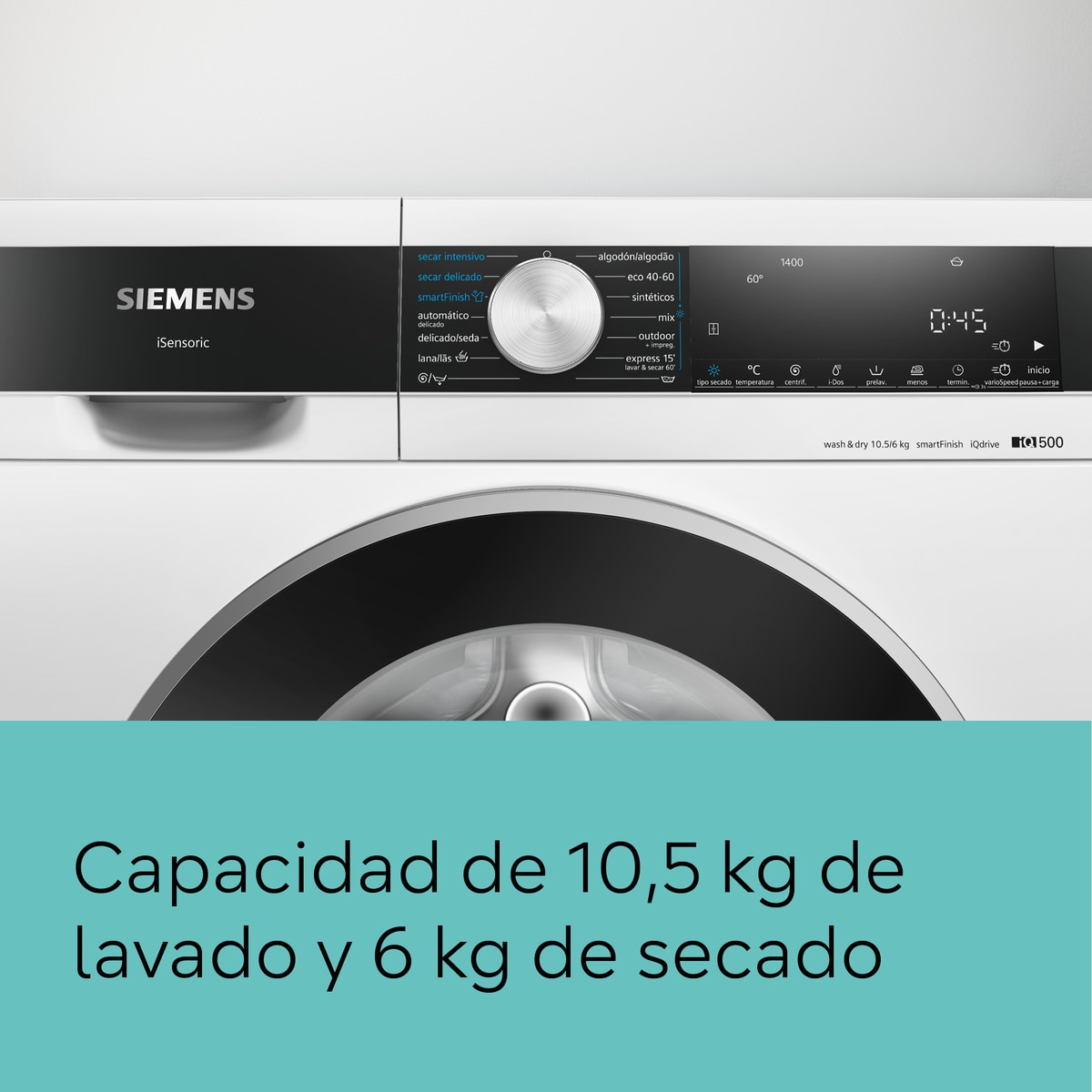 Lavadora secadora Siemens 10 kg/ 1.400 rpm - WN44G2A0ES Blanco-4