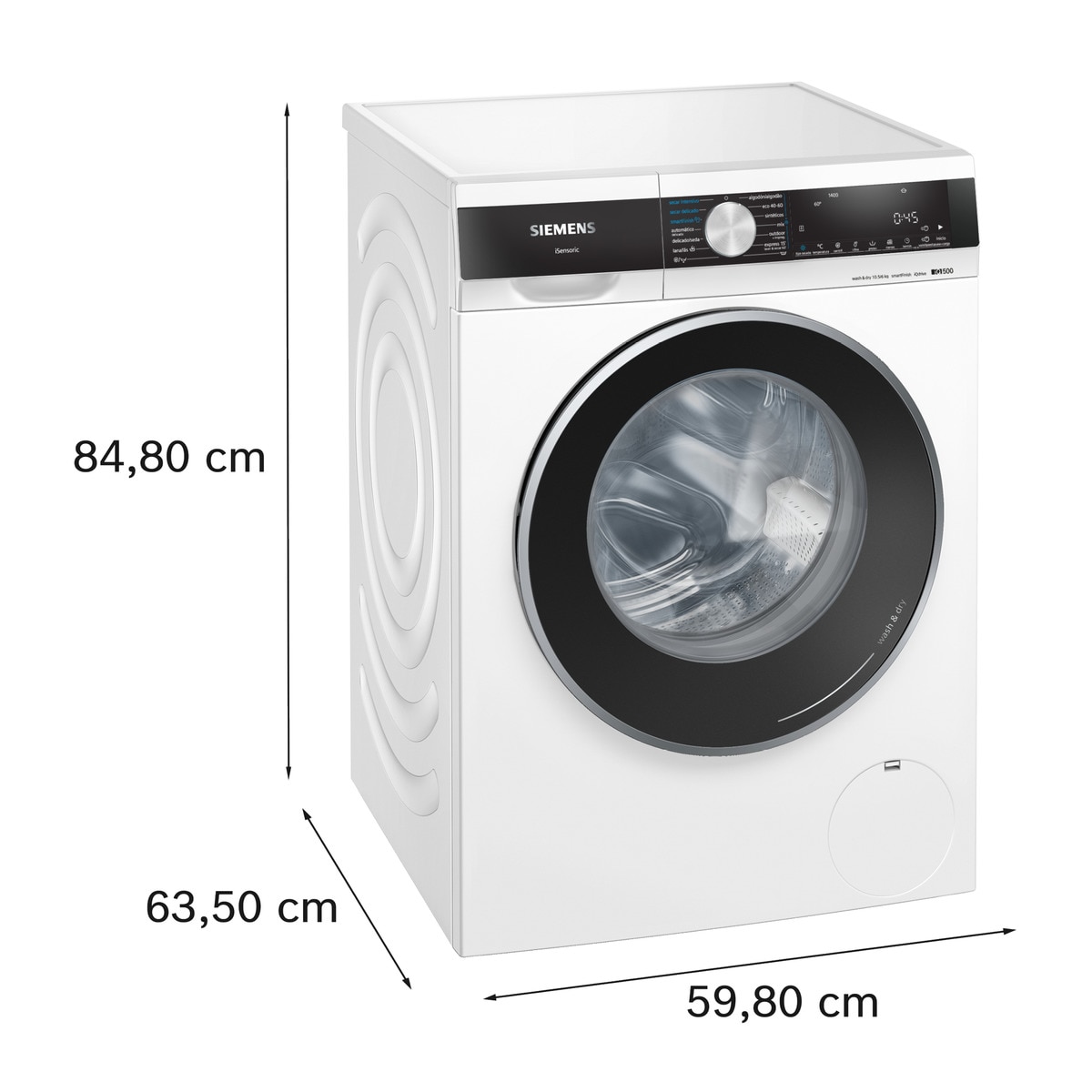 Lavadora secadora Siemens 10 kg/ 1.400 rpm - WN44G2A0ES Blanco-2