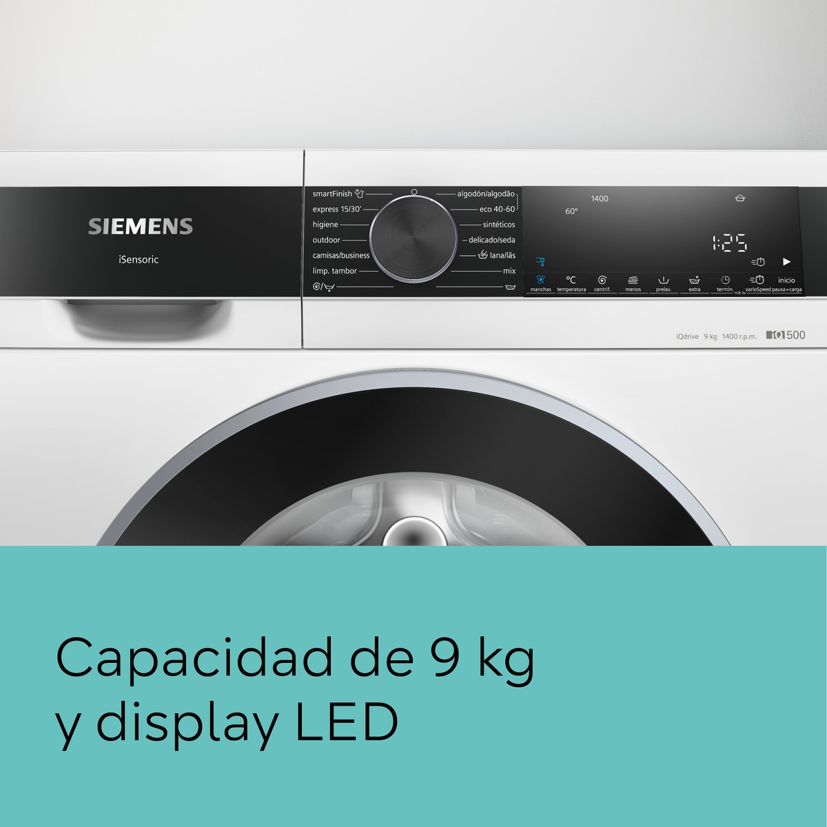 Máquina de Lavar Roupa Siemens iQ500 WG44G2ZAES Carga Frontal de 9 Kg e 1400 rpm - Branco Branco-3