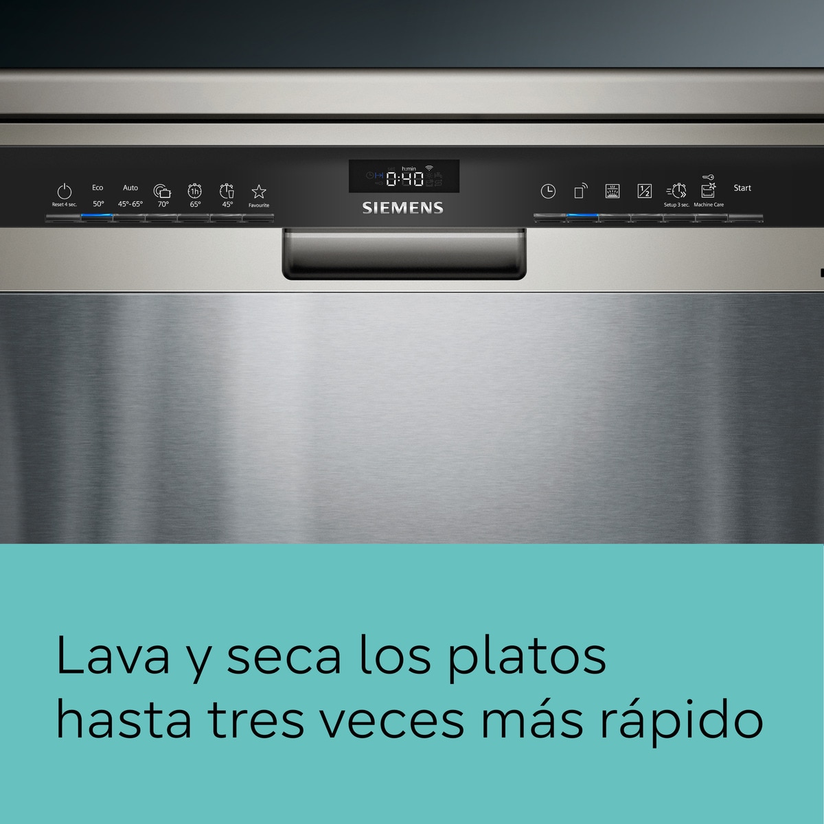 Lavavajillas Siemens 14  servicios, Bandeja Cubiertos para cubiertos, 60 cm - SN23HI02ME Acero Inox-3