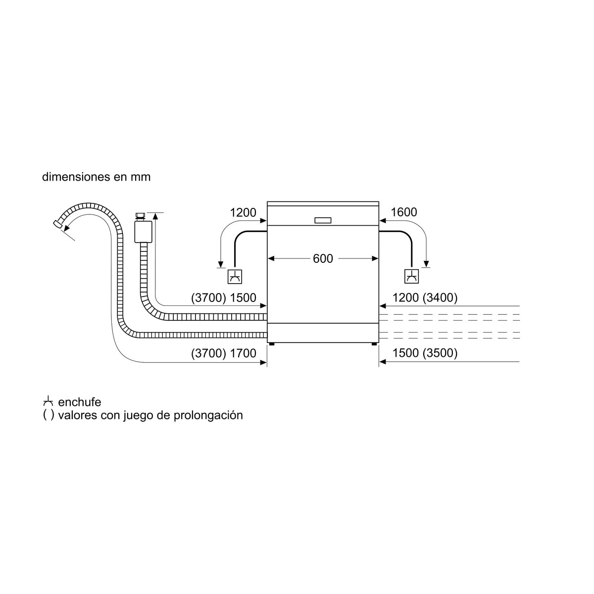 Lavavajillas Siemens 14 servicios, Bandeja Cubiertos para cubiertos , 60 cm - SN23HW02ME Blanco-2