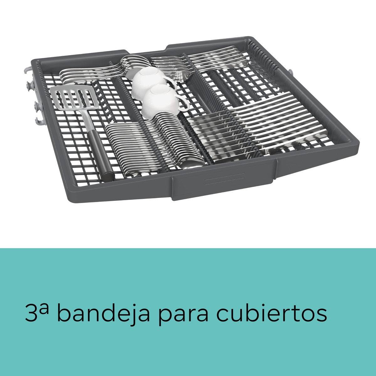 Lavavajillas Siemens 14 servicios, Bandeja Cubiertos para cubiertos , 60 cm - SN23HW02ME Blanco-5