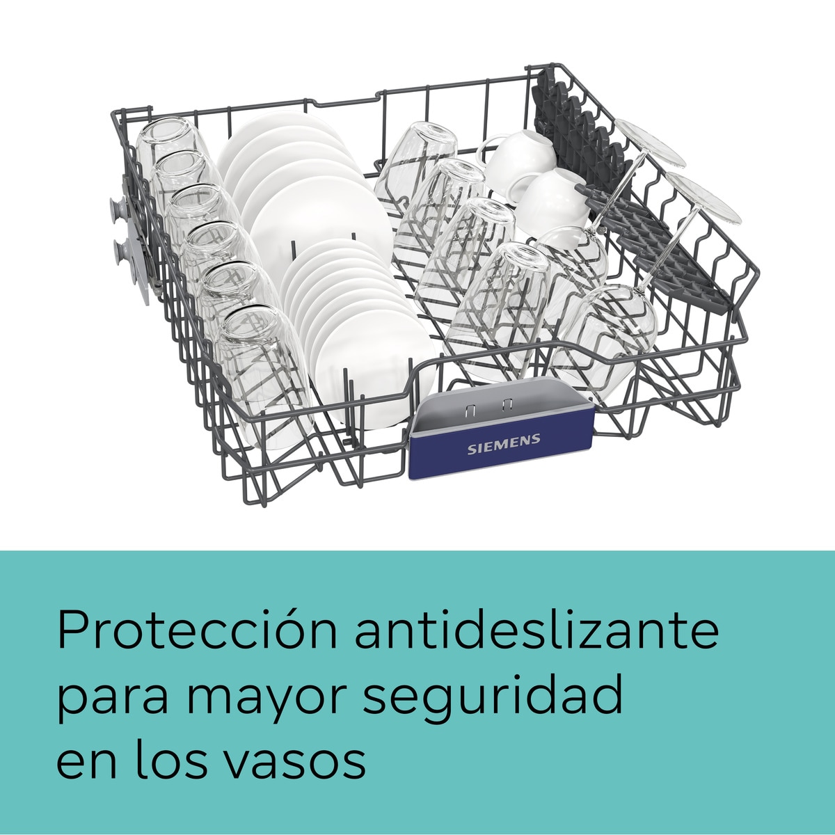 Lavavajillas Siemens 14 servicios, Bandeja Cubiertos para cubiertos , 60 cm - SN23HW02ME Blanco-6