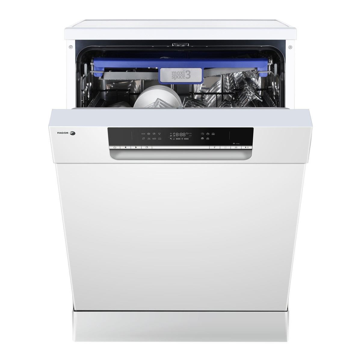 Lavavajillas Fagor 14 servicios, Bandeja para cubiertos, 60 cm - 4LVF-635AD Blanco-2