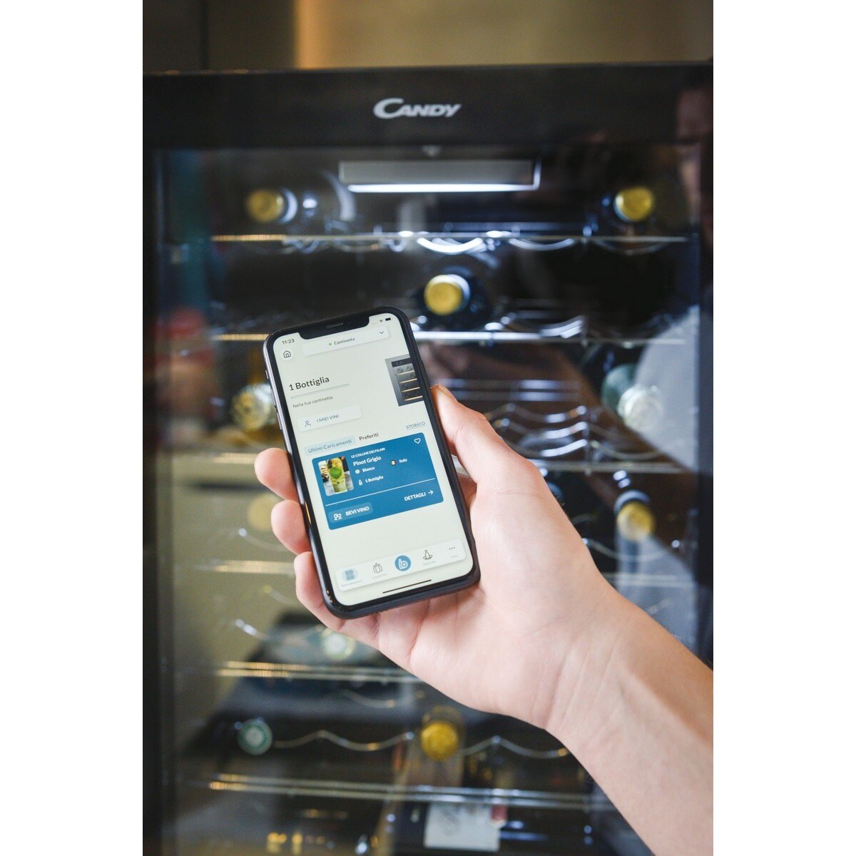 Garrafeira Candy DiVino CWC 150 EM/NF Capacidade de 41 Garrafas Standard - Preto Preto-5