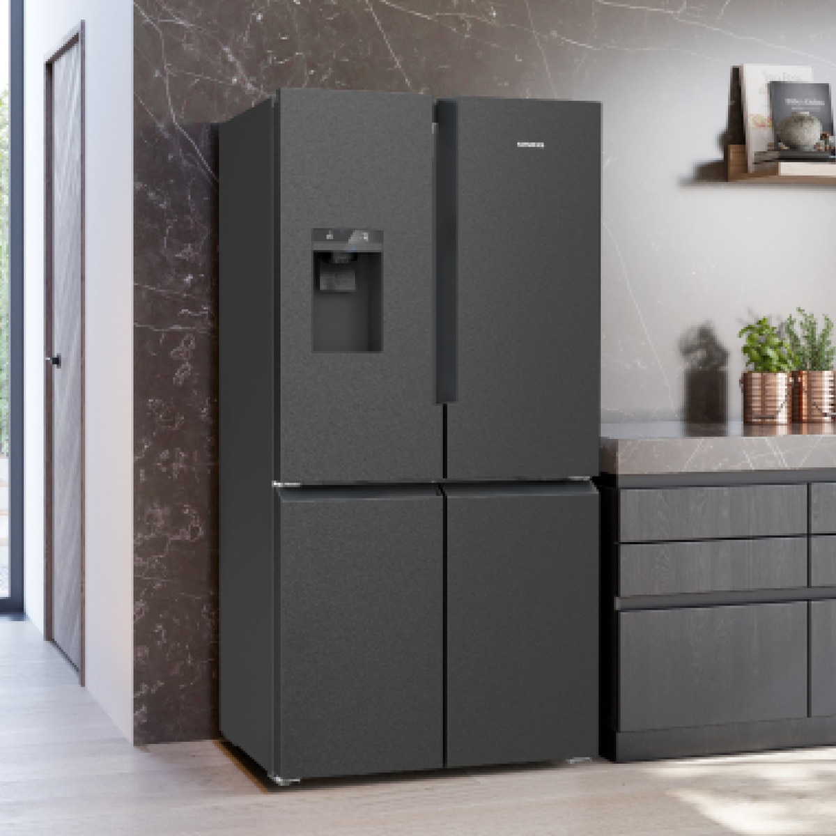Frigorífico americano Siemens Total No Frost, con dispensador - KF96DPXEA Dark-13