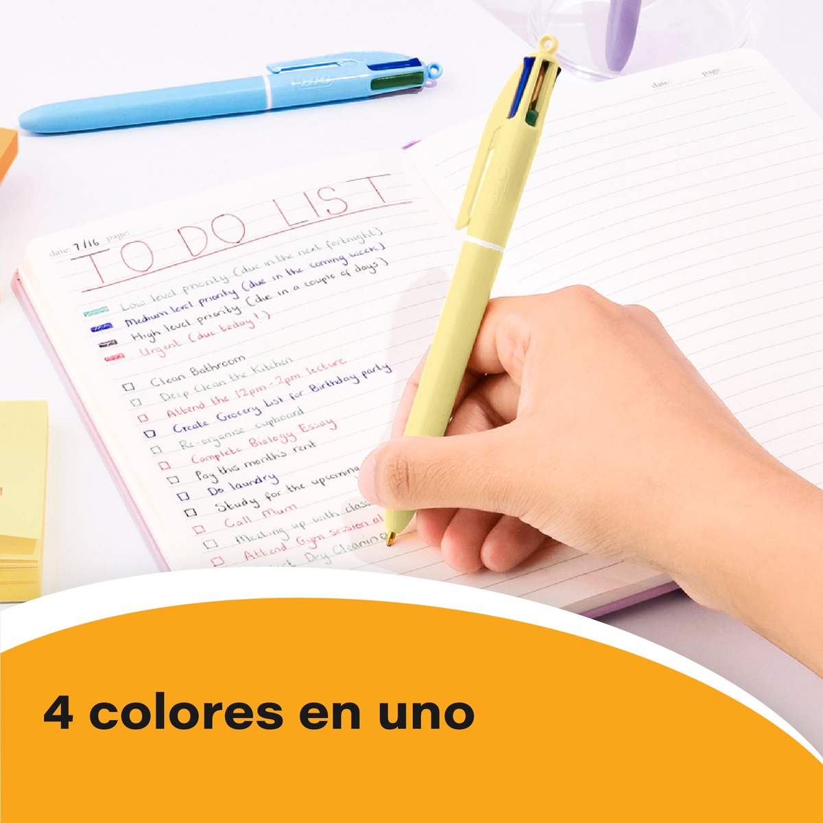 Esferográficas 4 cores pastel BIC 3 unidades 3