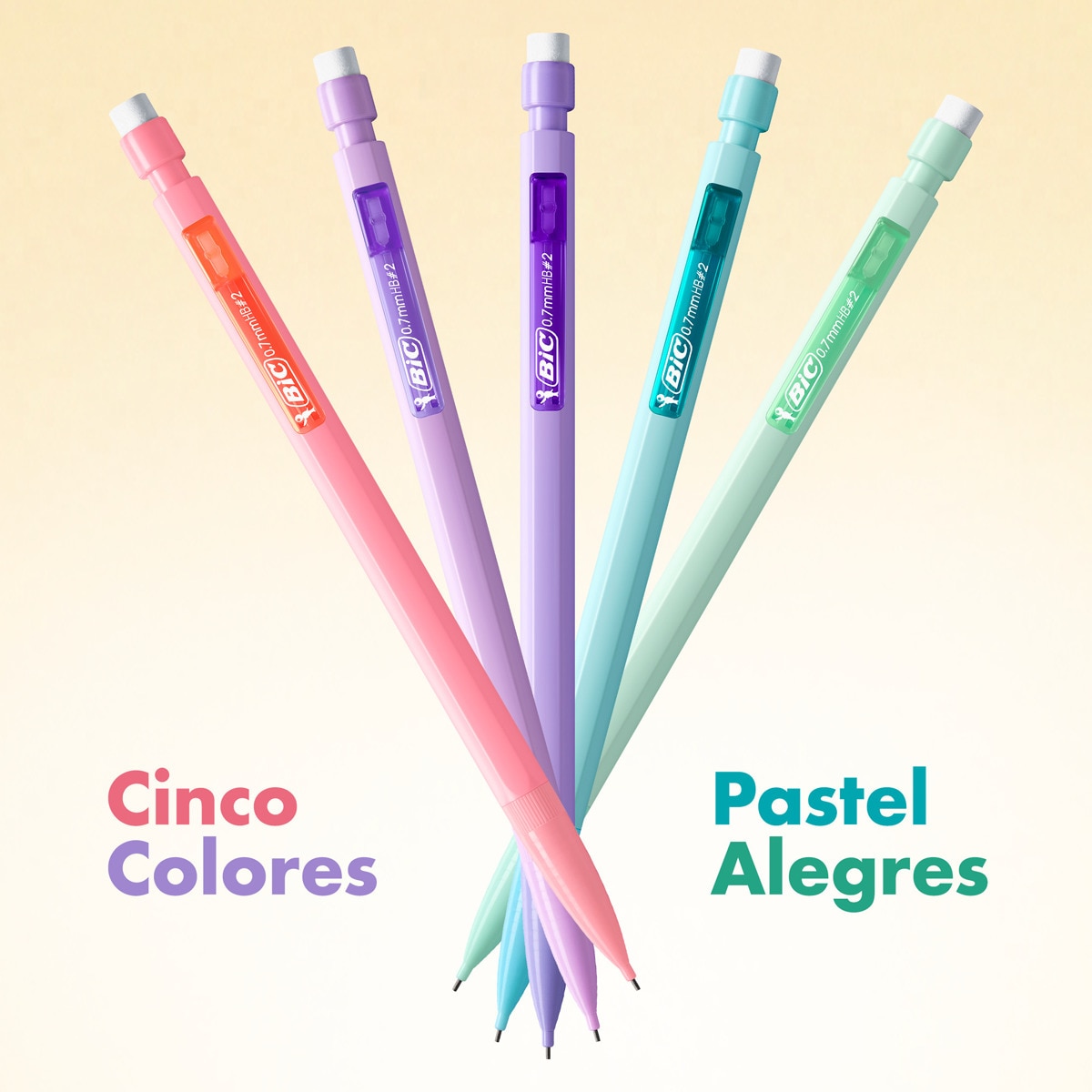 Blister de 5 Portaminas Matic Pastel BIC Multicolor-2