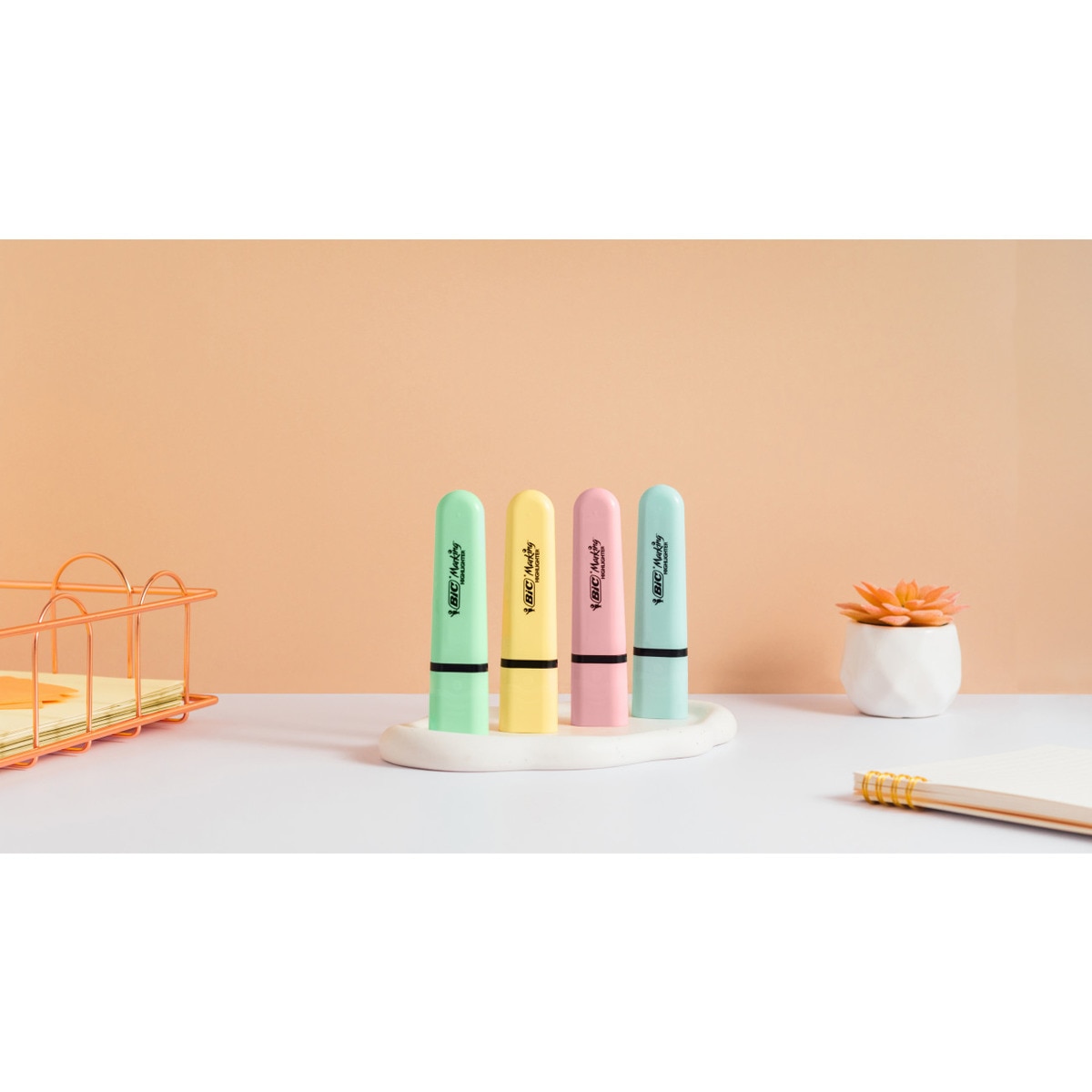 Fluorescente flat pastel BIC 4 unidades 3