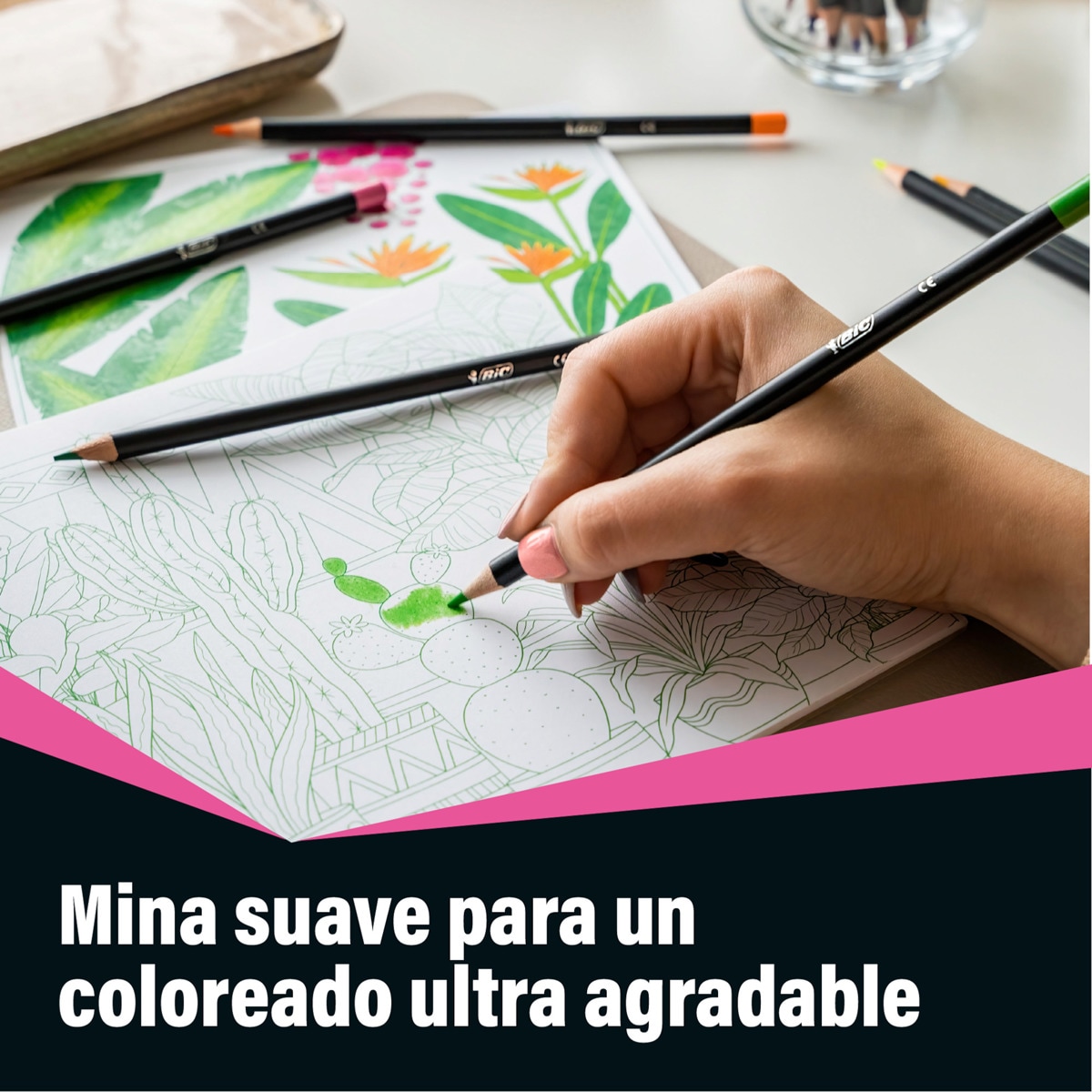 Lápiz colorear Intensity BIC caja metálica de 36 4