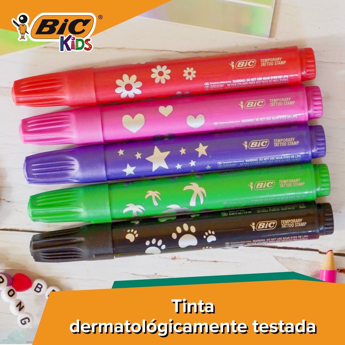 Carimbos de tatuagem BIC KIDs 5 unidades 3