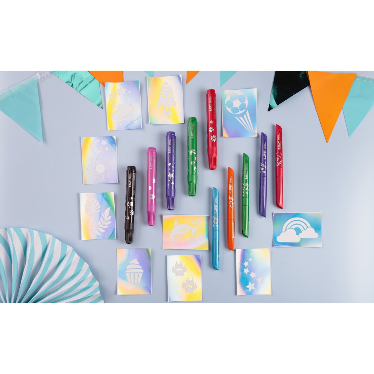 Marcadores y sellos Tattoo BIC KIDs con 10 plantillas 5