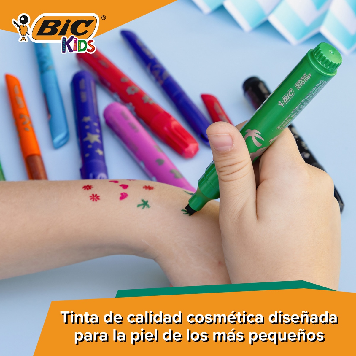 Marcadores y sellos Tattoo BIC KIDs con 10 plantillas 2