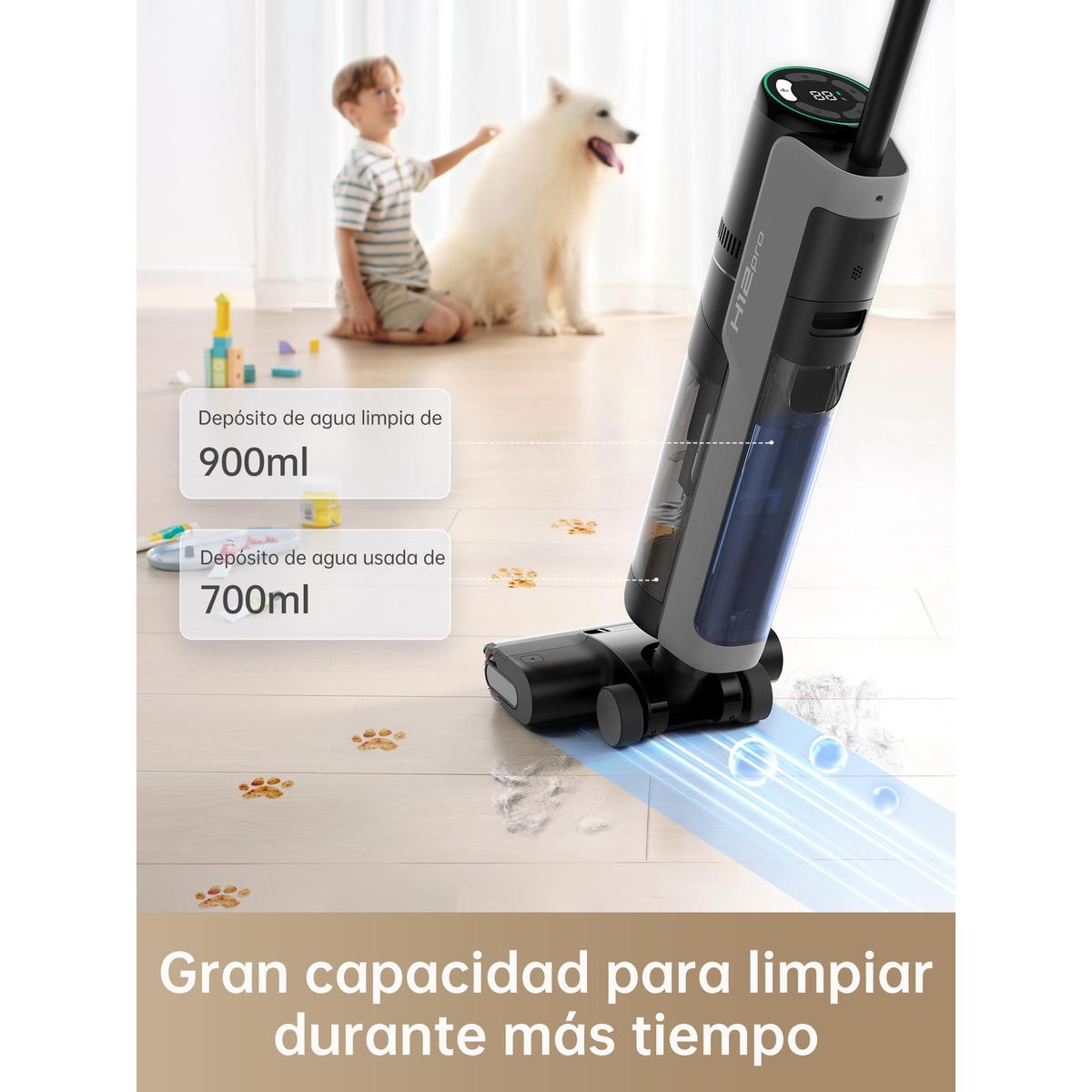 Aspirador de escoba recargable Dreame H12 Pro en seco y húmedo Negro-5