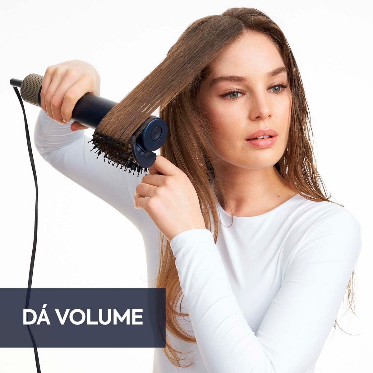 Secador, Alisador e Modelador de Cabelo BaByliss Air Wand 3 em 1 - Cabelo Molhado ou Seco, Motor Digital, 123 km/h, Modo Ultra-Care, Anti-Frizz Azul-10