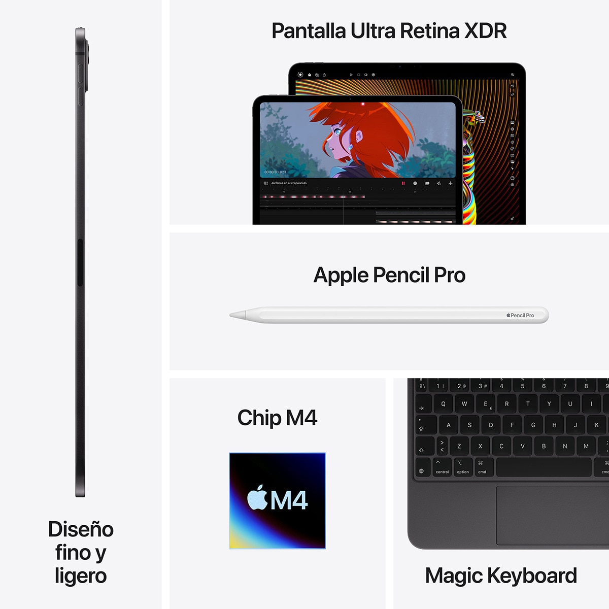 Apple iPad Pro 13" (2024) M4, Wi-Fi + Cellular Plata-10