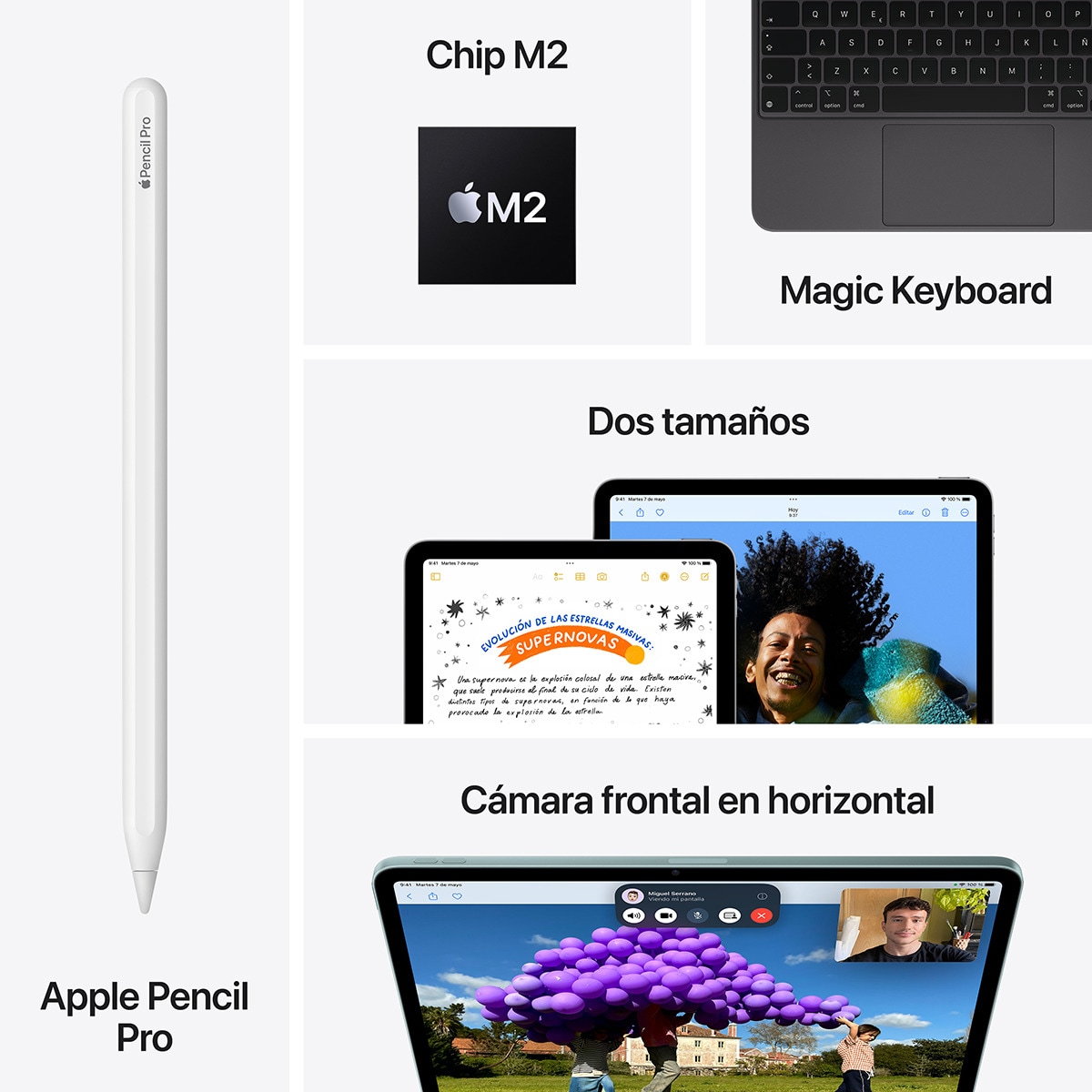Apple iPad Air 13" (2024) M2, Wi-Fi Gris espacial-9