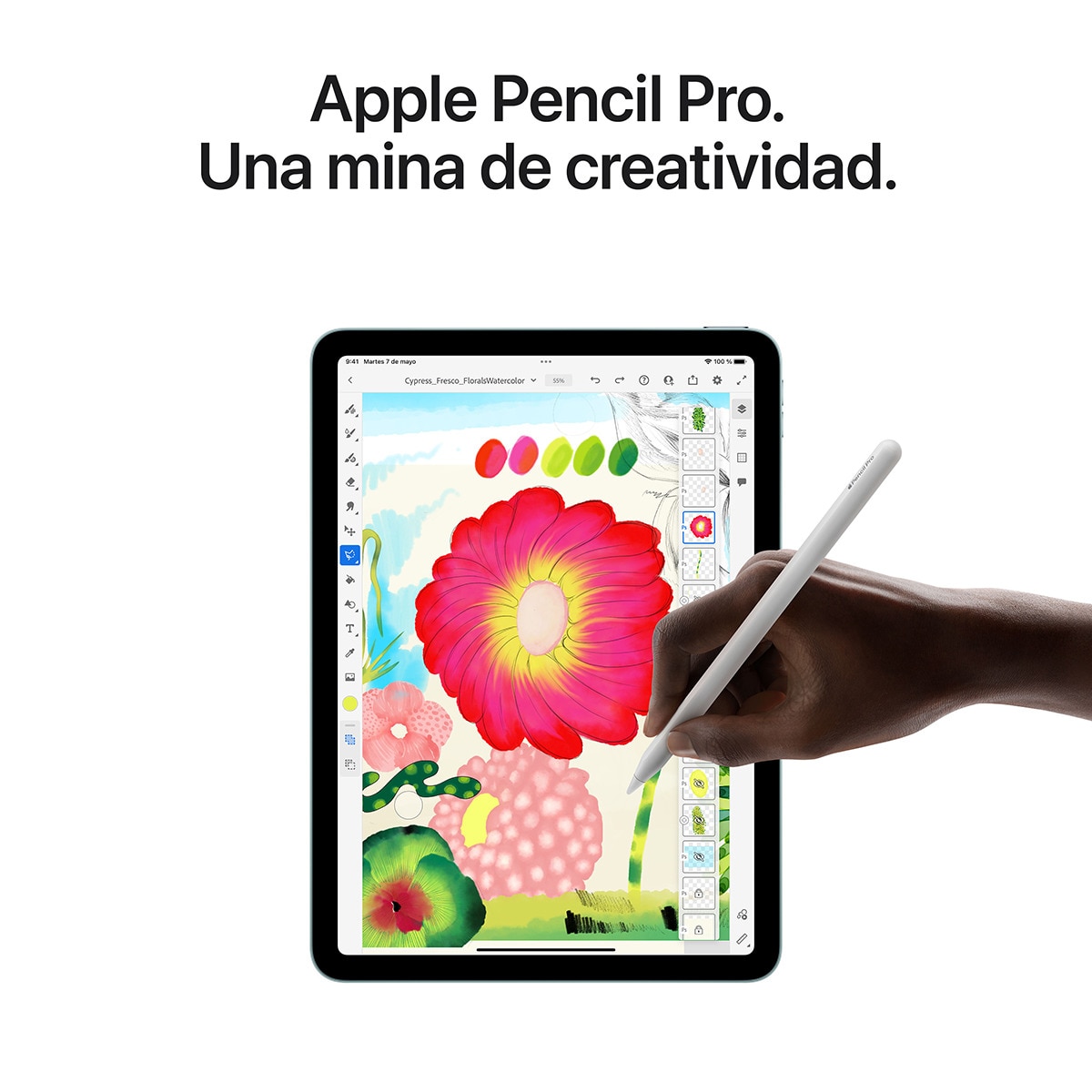 Apple iPad Air 13" (2024) M2, Wi-Fi Gris espacial-7