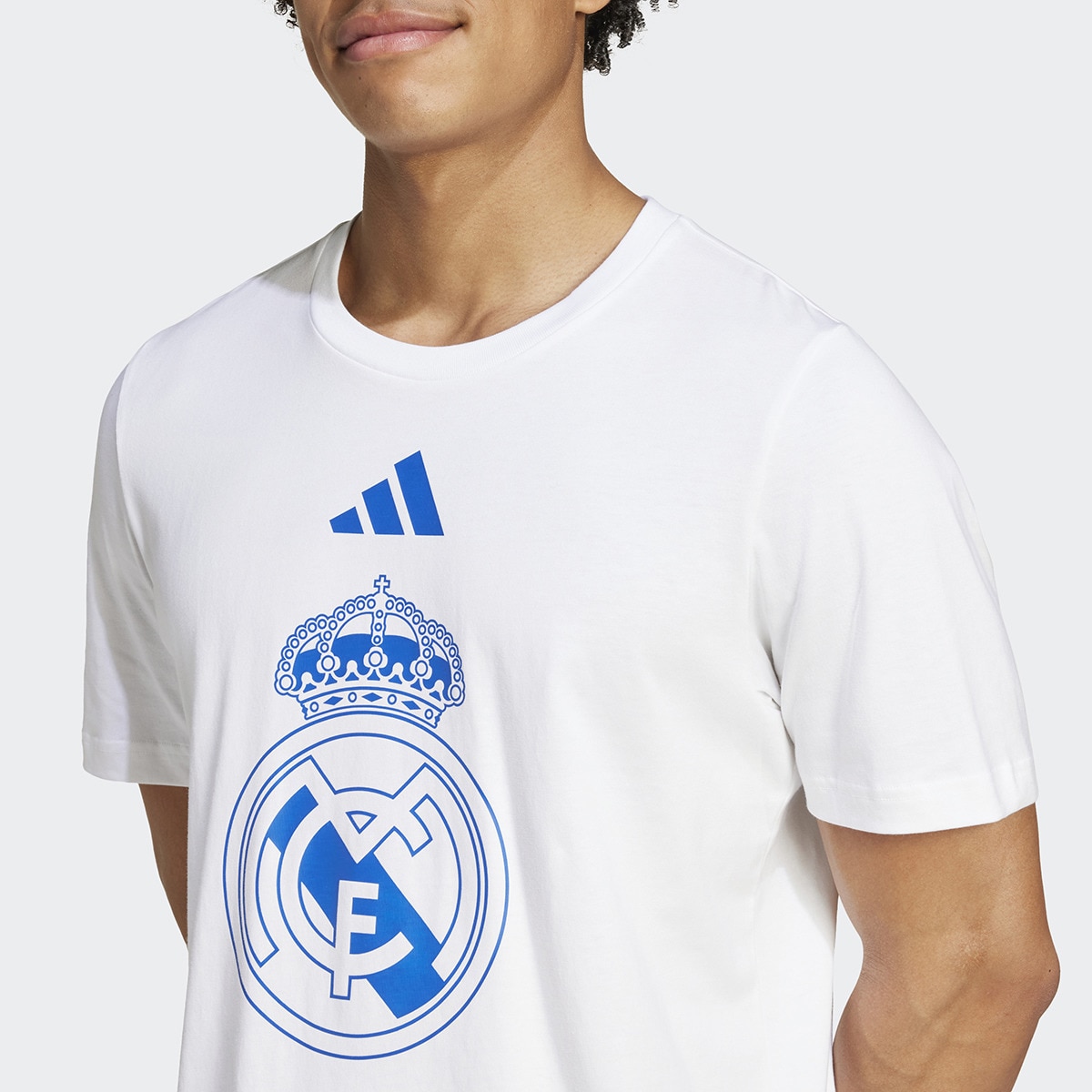T-shirt de Homem Real Madrid CF DNA Gr Tee Branco / Azul-4