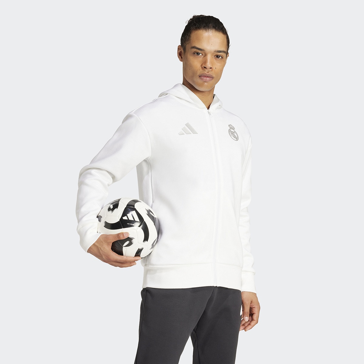 Casaco de Homem Real Madrid CF Anth Jkt Branco-5