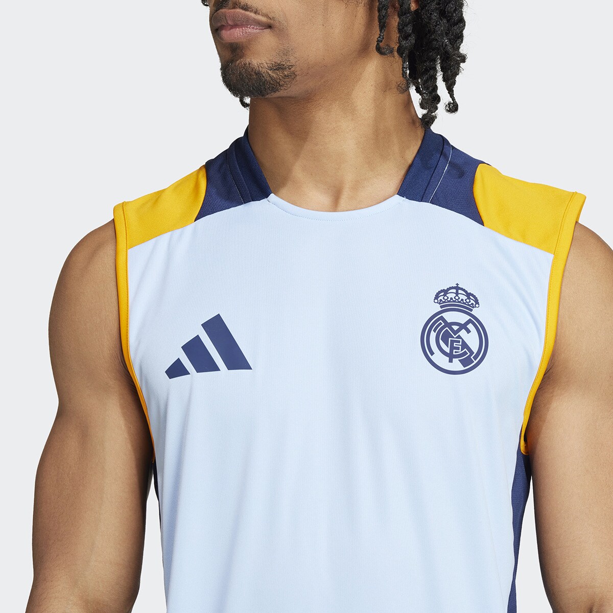T-shirt de Homem Real Madrid CF Sl Jsy Azul / Laranja-4