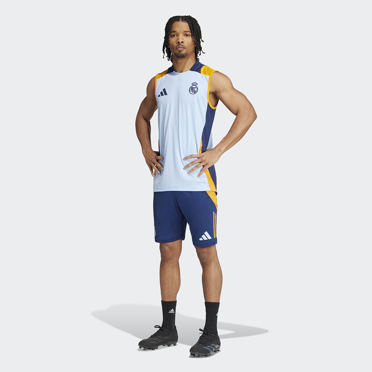 T-shirt de Homem Real Madrid CF Sl Jsy Azul / Laranja-6