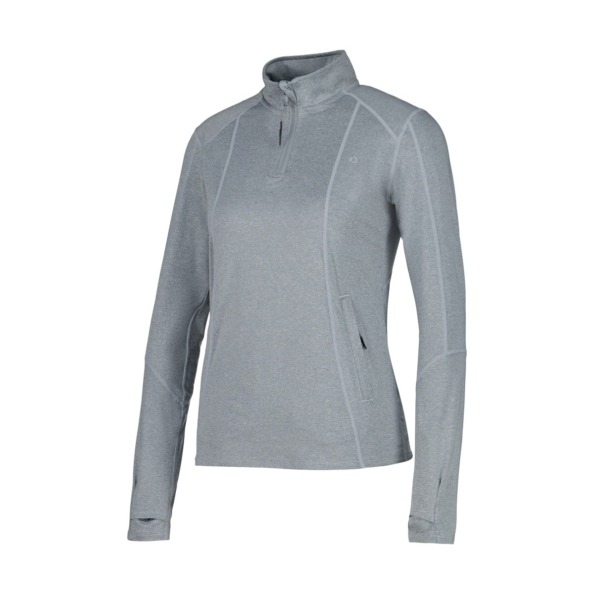Camisola de Running de Mulher com Manga Comprida Cinzento-4