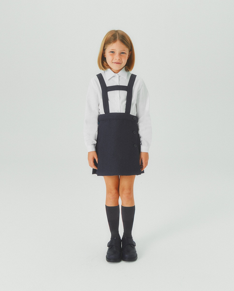 Blusa Oxford de Manga Comprida Branco-2