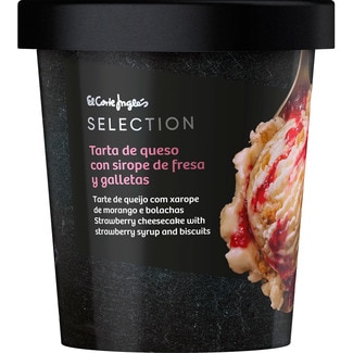 Gelado de Tarte de Queijo com Xarope de Morango e Bolachas embalagem 500 ml - El Corte Inglés Selection
