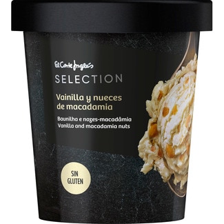 Gelado de Baunilha e Nozes-Macadâmia sem Glúten embalagem 500 ml - El Corte Inglés Selection