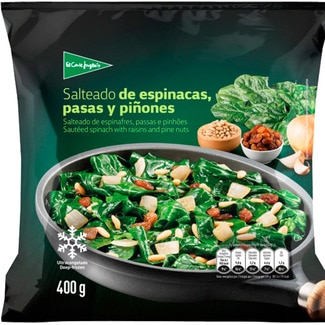 Salteado de Espinafres, Passas e Pinhões embalagem 400 g - El Corte Inglés