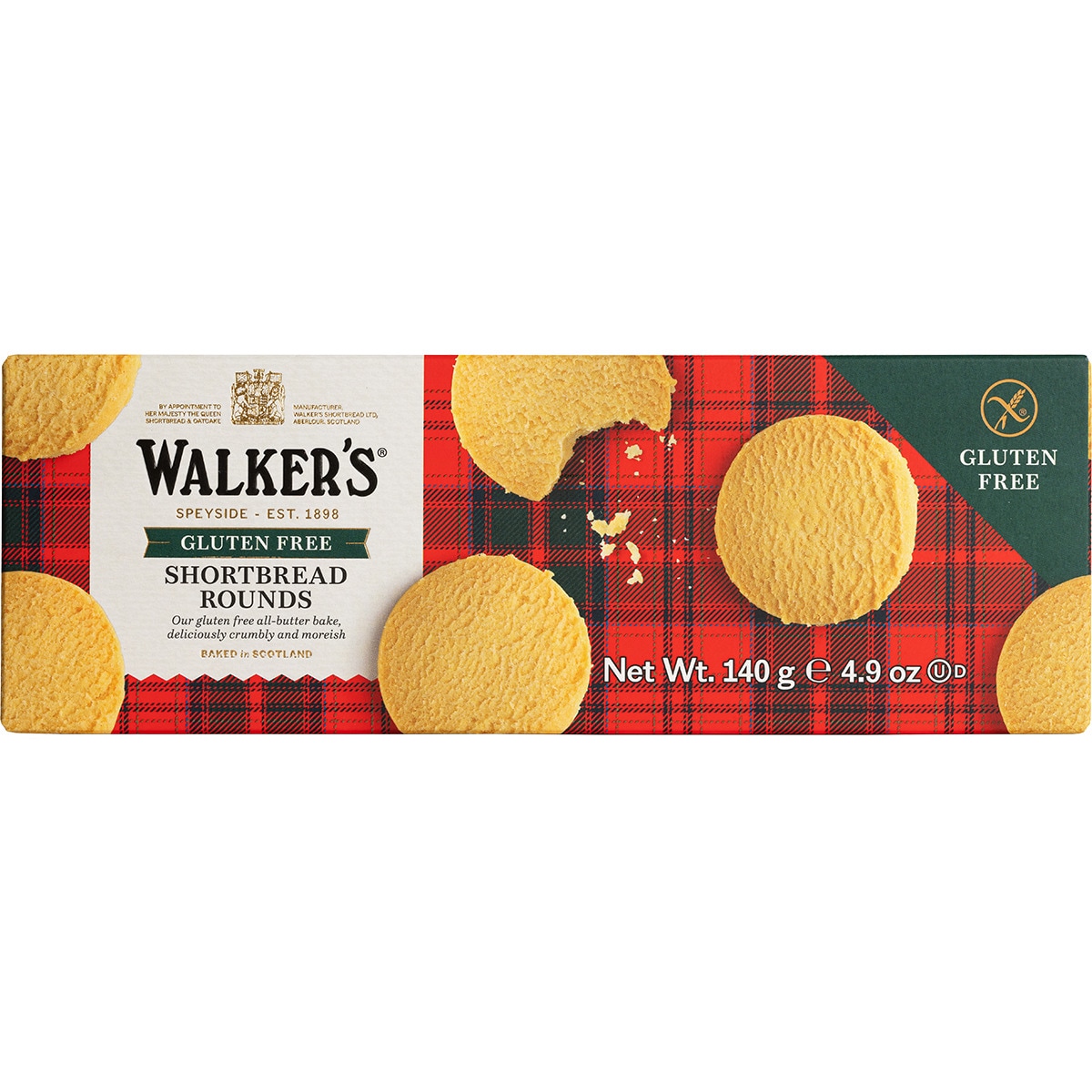 Bolachas Shortbread Rounds sem Glúten caixa 140 g