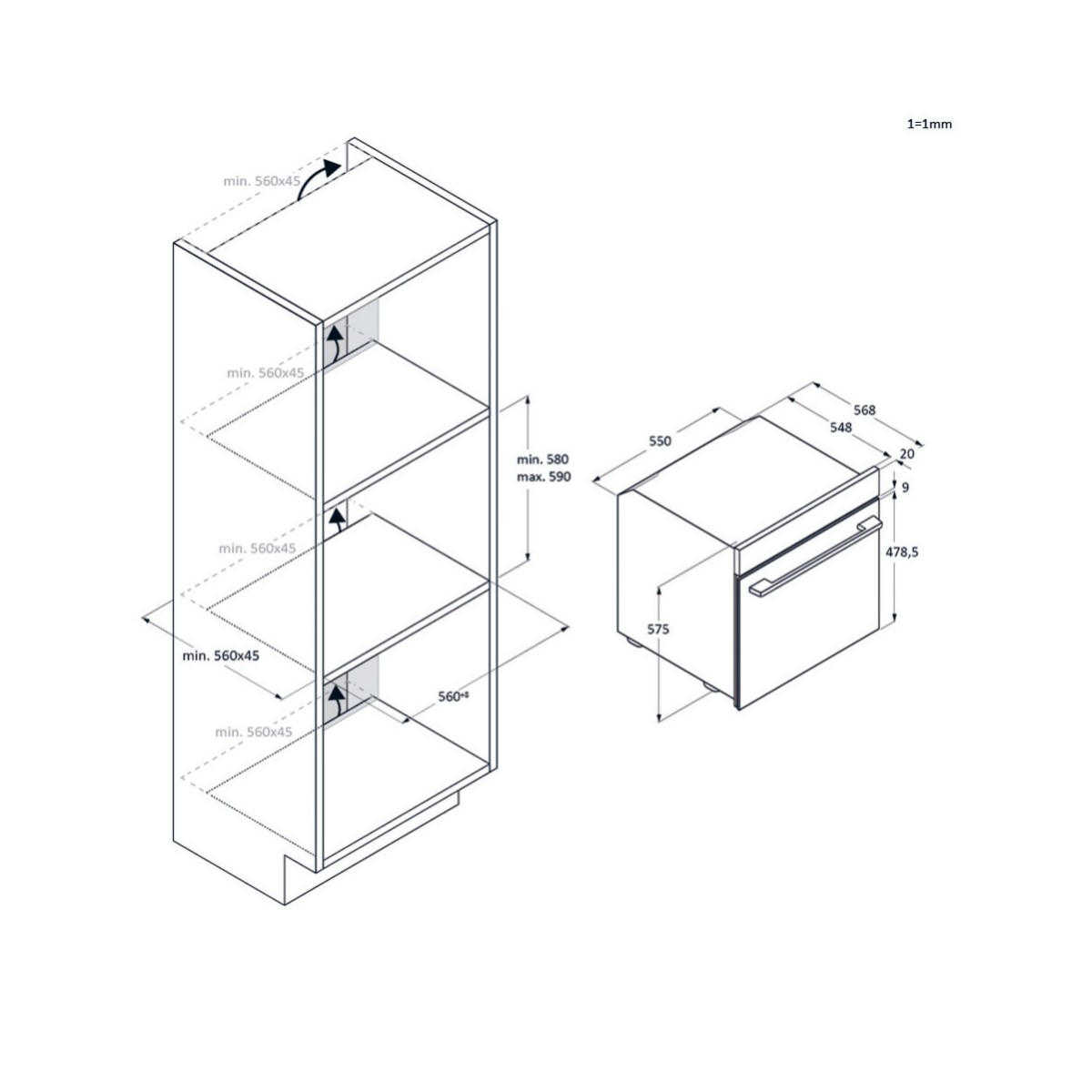 Horno multifunción Haier limpieza hidrolítica y guía telescópica ID Series 2 - H6 ID2P3T1HTX Negro-2