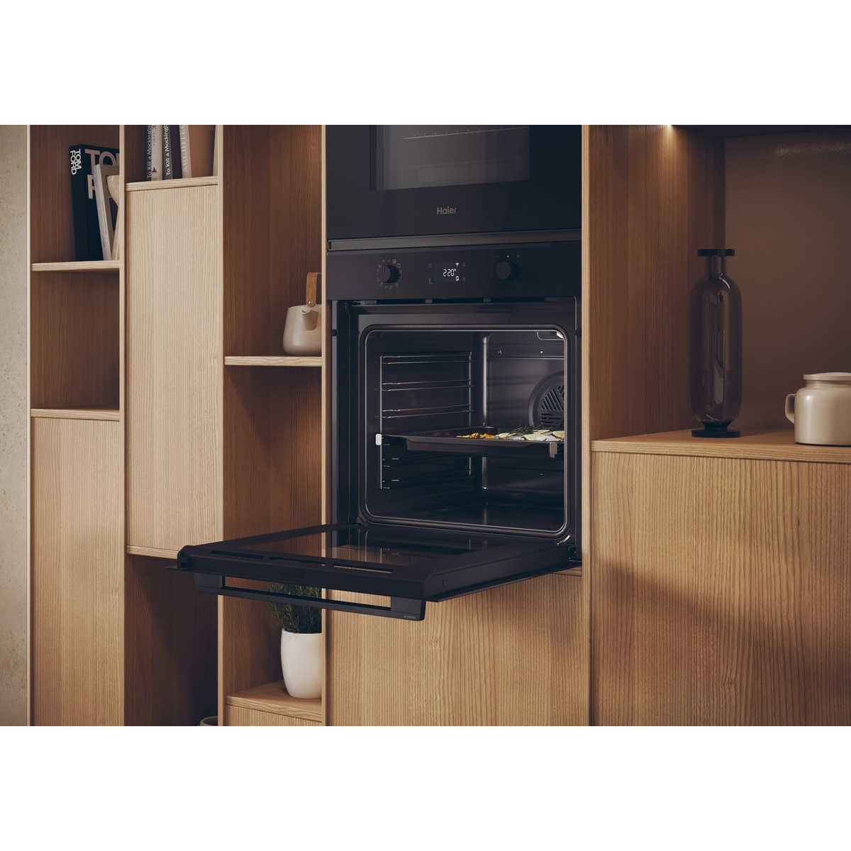 Horno multifunción Haier WIFI limpieza pirolítica e hidrolítica ID Series 2 - H6 ID2P5B3YTB Negro-6