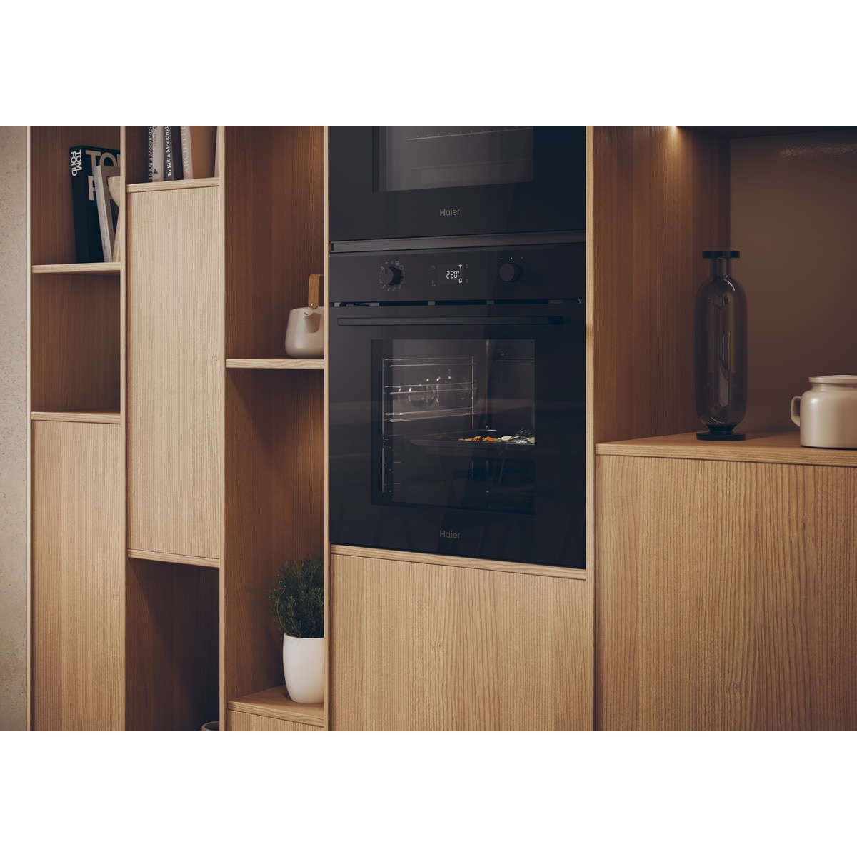 Horno multifunción Haier WIFI limpieza pirolítica e hidrolítica ID Series 2 - H6 ID2P5B3YTB Negro-5