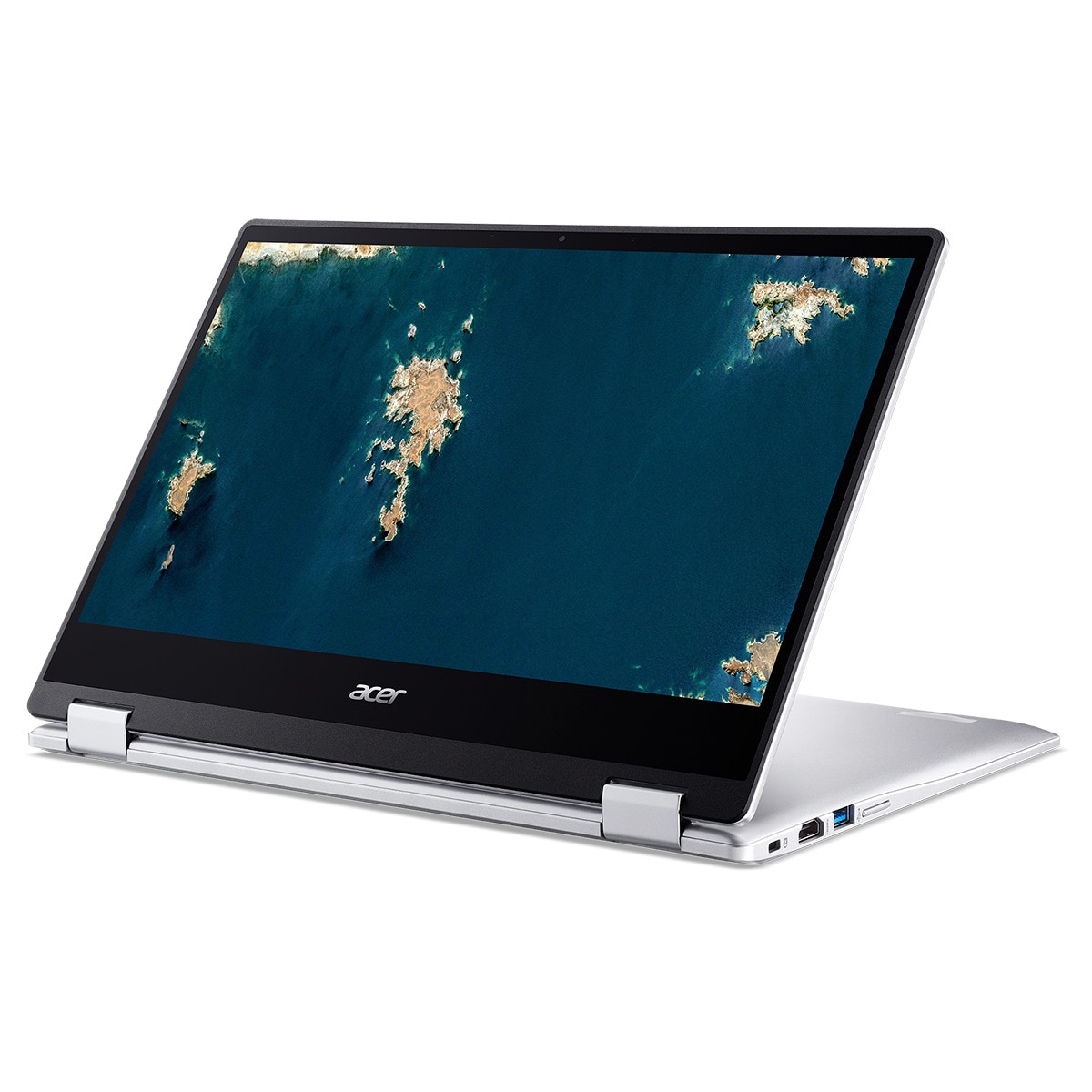 Chromebook Convertible 2 en 1 Acer Spin CP314-1HN, Celeron N4500, 8GB, 128GB eMMC, 14", ChromeOS Plata-4