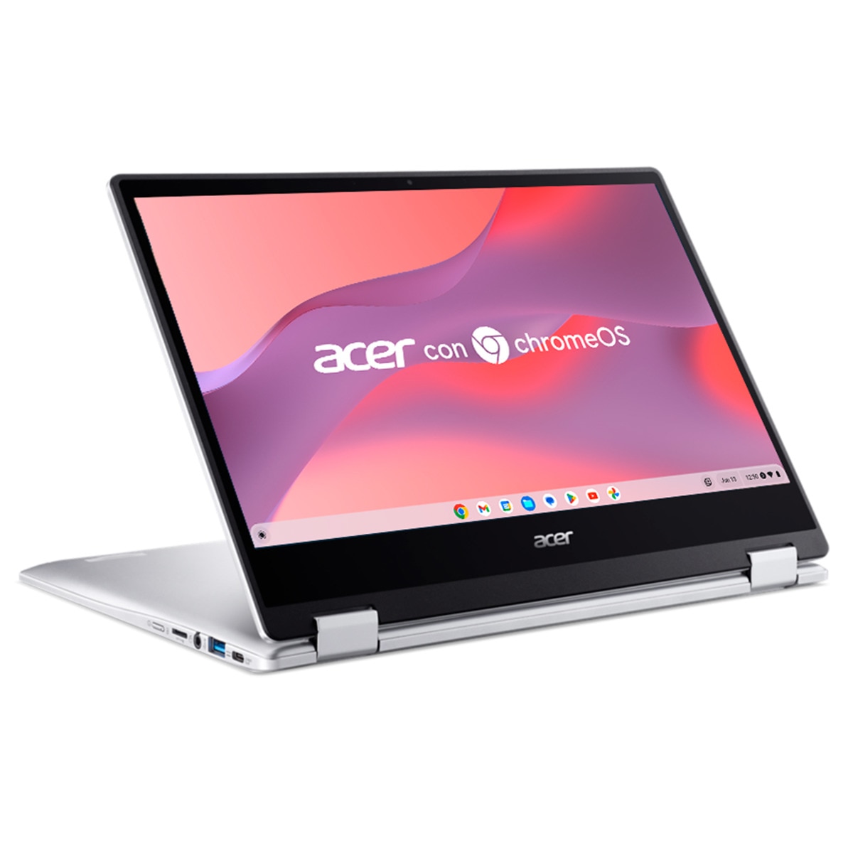 Convertible 2 en 1 Acer Chromebook CP314 Spin, Celeron N4500, 8GB, 64GB eMMC, 14", ChromeOS Plata-1