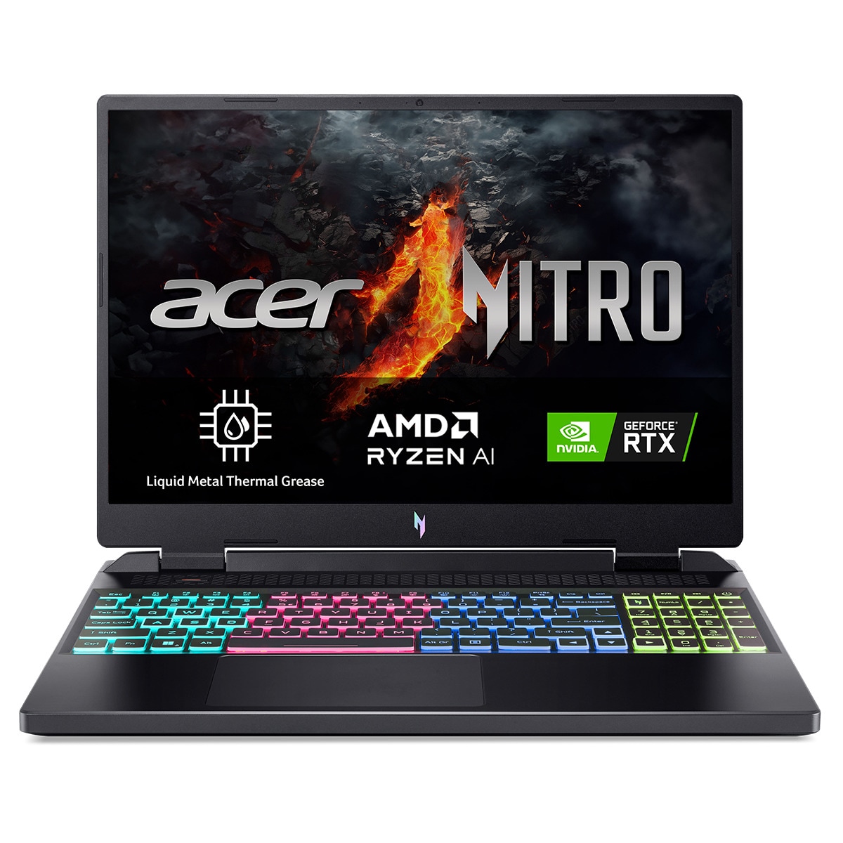 Portátil Gaming Acer Nitro 16, Ryzen 7-7735HS, 16GB, 1TB SSD, Nvidia RTX 4070, 16", W11 Negro-1