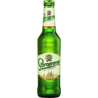cerveza rubia checa tipo Pilsner botella 33 cl - Staropramen