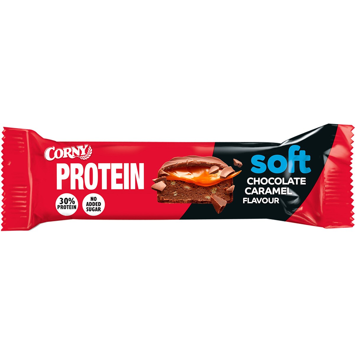 Protein Soft barrita de proteínas sabor chocolate y caramelo sin azúcar añadido envase 45 g